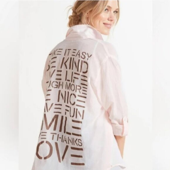 Sundry | Love Oversized Shirt In Neon Peach - Picture 13 of 14